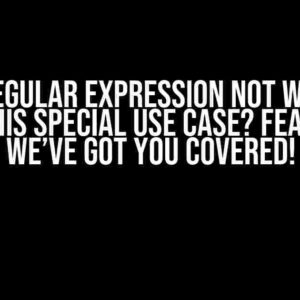 Java Regular Expression not working for this special use case? Fear not, we’ve got you covered!