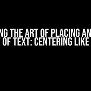 Mastering the Art of Placing an Image in Front of Text: Centering like a Pro!