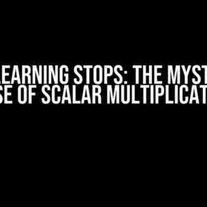 When Learning Stops: The Mysterious Case of Scalar Multiplication